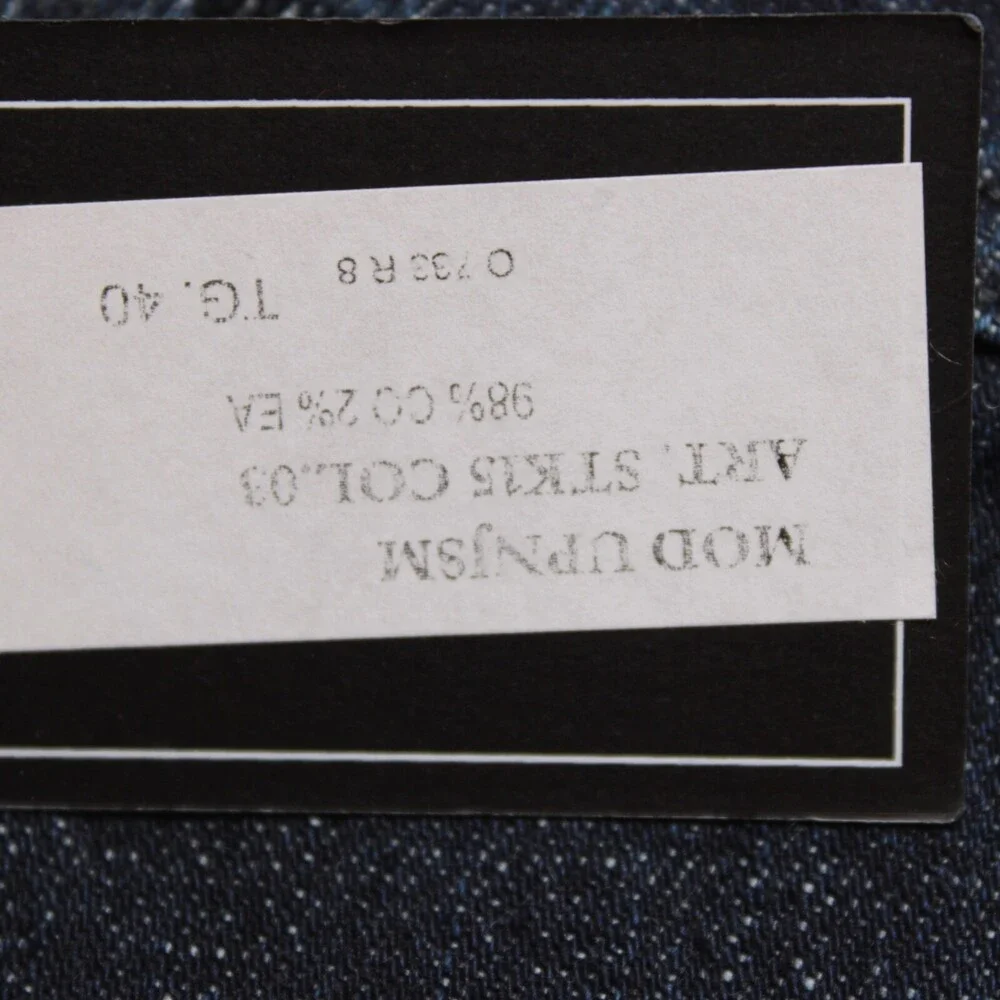 Kiton NWT Jeans Size 40 US Slim In Solid Dark Blue Cotton Blend Denim
